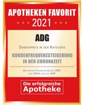 Auszeichnung Apotheken-Favorit Kundenfrequenzsteigerung in der Coronazeit